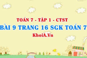 Bài 9 trang 16 SGK Toán 7 tập 1 Chân trời sáng tạo
